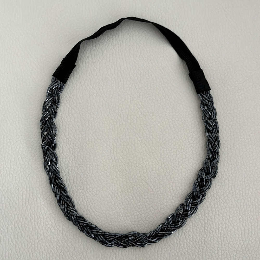 Beaded Braided Elastic Headband